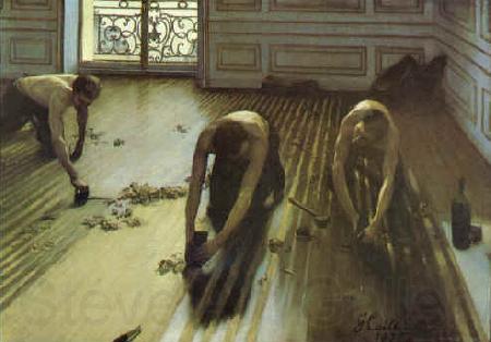 Gustave Caillebotte The Floor Strippers Norge oil painting art